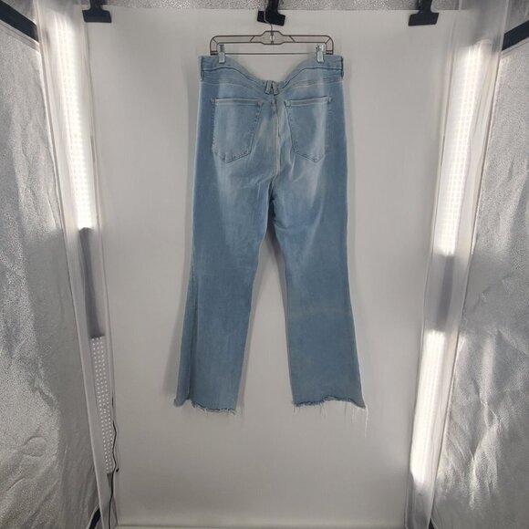 Good American Womens Plus Size 16 Blue High Rise Distressed Slim Fit Jeans - Picture 9 of 16